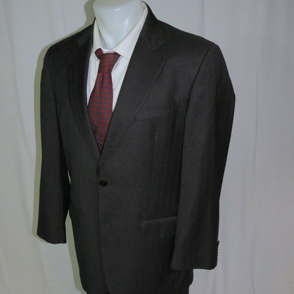 Brooks Brothers x Isaia Loro Piana Charcoal Striped Two Button Suit 40R - Picture 7 of 15